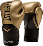 Everlast Elite Pro Style Mănuși de box din piele sintetică pentru competiție aurii
