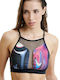High Neck Bikinioberteil Schwarz