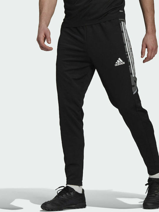 Adidas Condivo 21 Training Slim Primeblue Παντελόνι Φόρμας Μαύρο