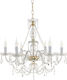 Ondaluce Chandelier Candlestick 6xE14 White LP.OPERA/6