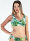 Rock Club Sports Bra Bikini Top BP-2172 Green Floral BP2172.bali