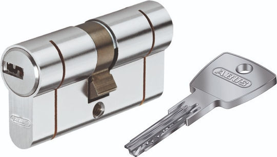 Abus Κύλινδρος Κλειδαριάς Ασφαλείας D6S 63mm (30-33) με 5 Κλειδιά Ασημί