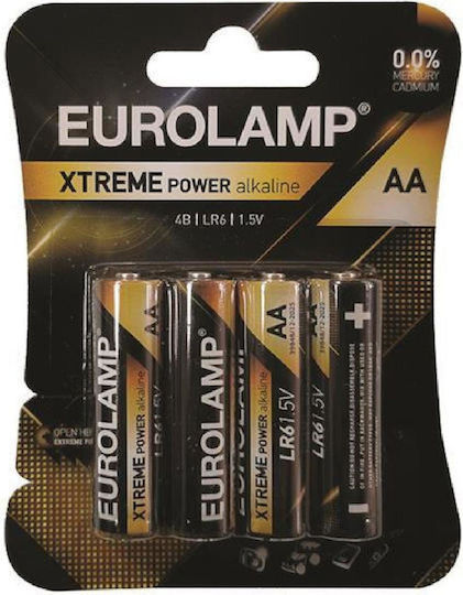 Eurolamp 4 Pack Alkaline Batteries AA Extreme 1.5V 147-24121