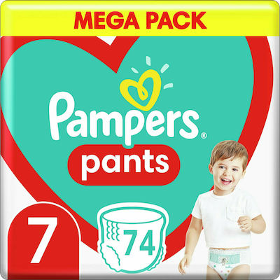 Pampers Pants Πάνες Βρακάκι No. 7 για 17+kg 74τμχ