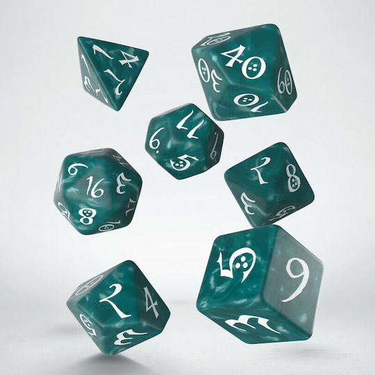 Q Workshop Classic RPG Dice Set Dice Stormy & White