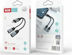 XO NBR160A Μετατροπέας Lightning male σε Lightning 2x female