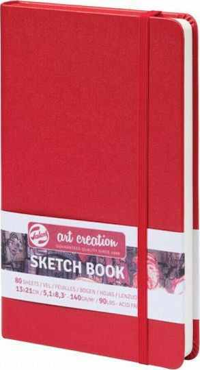 Royal Talens Sketch Pad Sketchbook Art Creation Sketch Book Red 13x21cm 80 Sheets