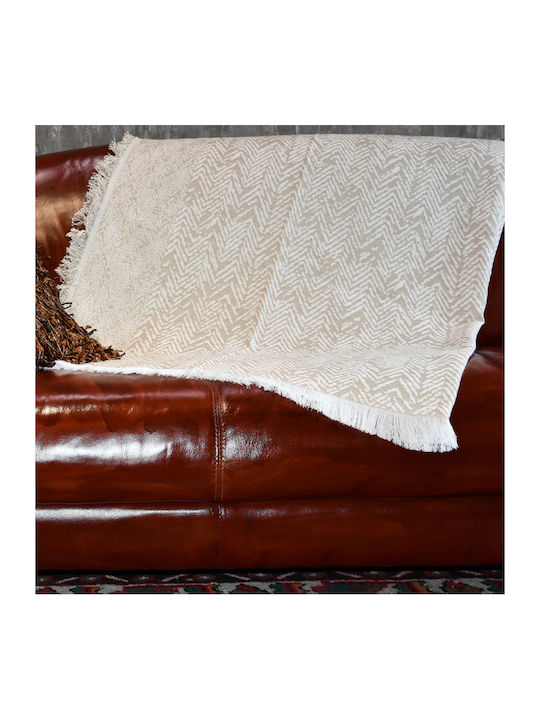 Fylliana Line Ριχτάρι Διθέσιου Καναπέ 180x240εκ. Μπεζ 874-121-065