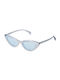 Police Women's Sunglasses with Transparent Plastic Frame and Light Blue Lens SPL937 095W