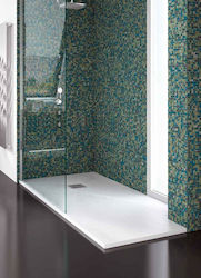 Karag Rectangular Artificial Stone Shower Bianc...