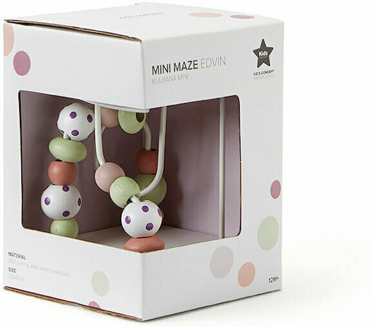 Kids Concept Labirint Joc Pre-scriere Mini Edvin din Lemn pentru 12++ Luni