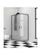 Karag Efe 100 NR-10 Cabin for Shower with Sliding Door 80x80x190cm Clear Glass Nero