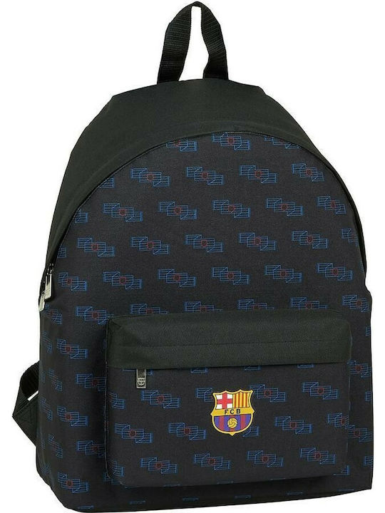 Diakakis Barcelona School Bag Backpack Junior High-High School in Black color 15lt