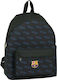 Diakakis Barcelona School Bag Backpack Junior High-High School in Black color 15lt