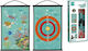 Scratch Europe Set mit Ziel & Darts Kinder Magnetisches Ziel 2 Seiten mit 6 Darts - Abgrund