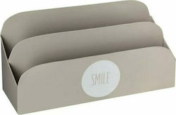 Μεταλλικός Φακελοστάτης Smile σε Μπεζ Χρώμα 26.2x9.2x13.5εκ.