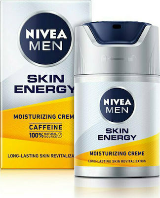 Nivea Energy Skin Αnti-aging 24h Cream for Men Suitable for All Skin Types 100% Caffeine 50ml