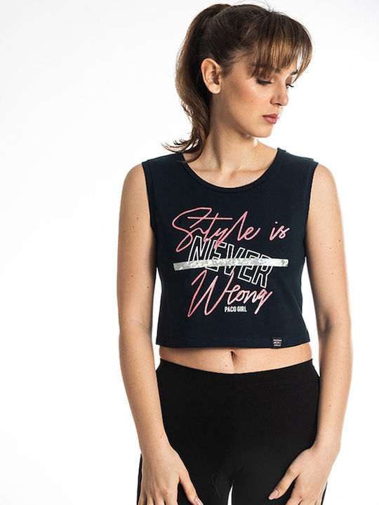 Women's Sleeveless Crop Top Black