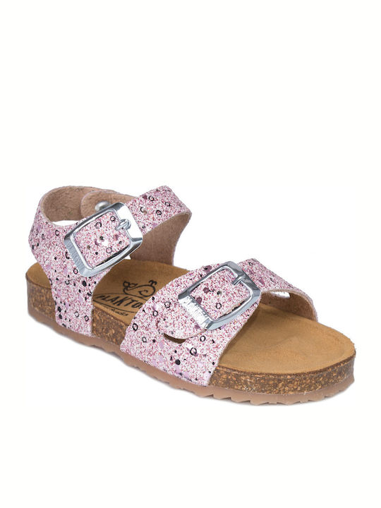 Kinder Sandalen Poxy Anatomisch Glitter Brush Rose
