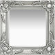 vidaXL Wall Mirror with Silver Wooden Frame 40x40cm 1pcs