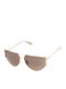 Furla Women's Sunglasses with Gold Metal Frame and Brown Lens SFU463 0300