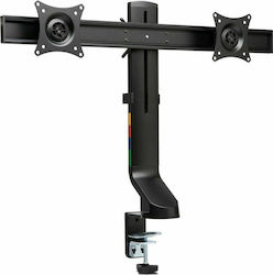 Kensington SmartFit Space-Saving Stand Desk Mounted for 2 Monitors up to 27"