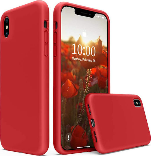 Sonique Liquid Back Cover Silicone Red (iPhone X / Xs)