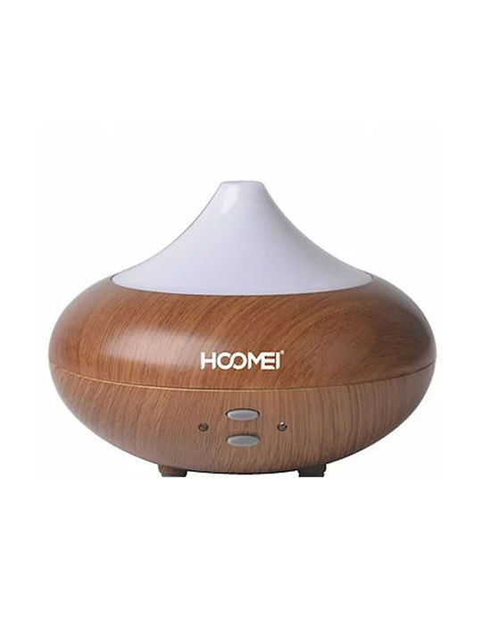 Hoomei Led Συσκευή Αρωματοθεραπείας Υπερήχων με Χρονοδιακόπτη Καφέ 210ml HM-2260