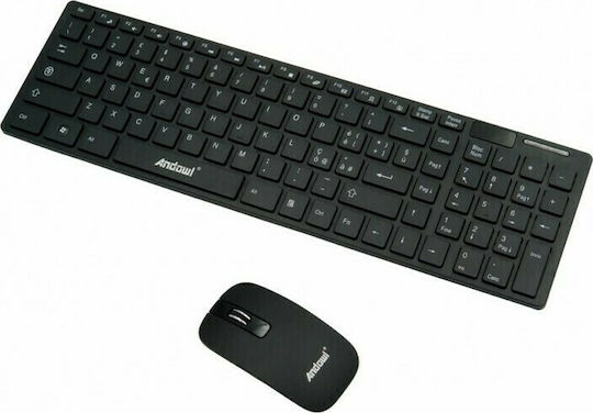 Andowl QY-Q10 Kabellos Tastatur & Maus Set Englisch US