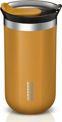 Wacaco Octaroma Lungo Travel Mug Flasche Thermosflasche Rostfreier Stahl BPA-frei Gelb 300ml mit Mundstück 20.08.0987