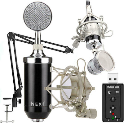 Next Condenser (Large Diaphragm) XLR Microphone Κιτ με Ακουστικά Shock Mounted/Clip On Mounting Voice