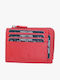 Leather Men's Wallet Cards Red