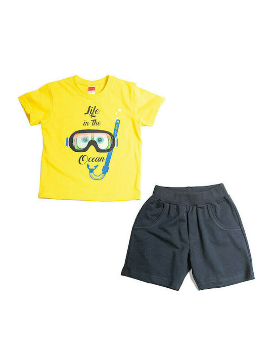 Joyce Kids Set with Shorts Summer 2pcs Yellow