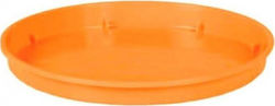 Viomes Linea 892 Στρογγυλό Πιάτο Γλάστρας σε Πορτοκαλί Χρώμα 24x24cm