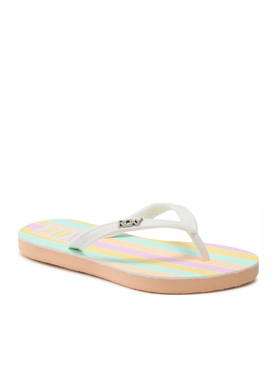 Roxy Παιδικές Σαγιονάρες Flip Flops Λευκές Viva...