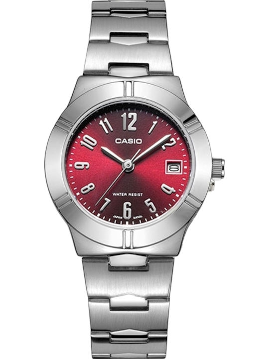 Casio Damen Uhr mit Silber Metallarmband