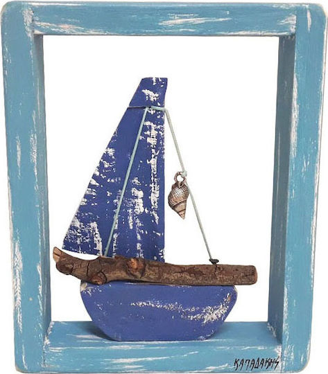 Kapadakis Wood Art Navă Pentru Perete 12.5x3x15cm