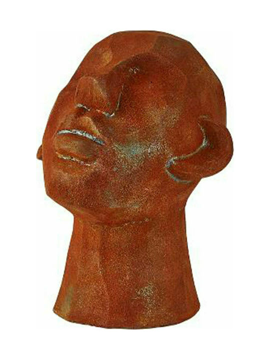 Villa Collection Decorative Bust made of Concrete Φιγούρα Ανθρώπου in Coffee 16x18x23cm 1pcs