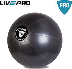 Live Pro Core Fit Μπάλα Pilates 75cm , 1.4kg σε Μαύρο Χρώμα