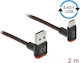 DeLock Winkel (90°) / Geflochten USB 2.0 Kabel USB-C männlich - USB-A Schwarz 2m (85278)