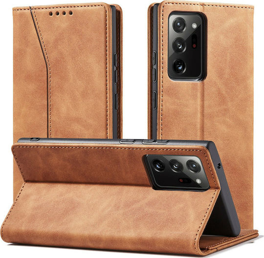 Bodycell PU Leather Buchen Sie Synthetisches Leder Braun (Galaxy Note 20 Ultra)