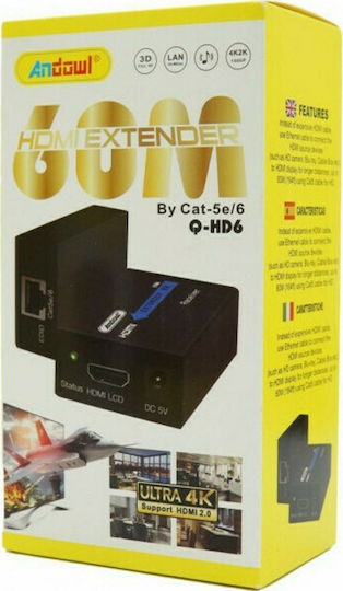 Andowl Q-HD6 Converter HDMI female to RJ-45 female 1pcs