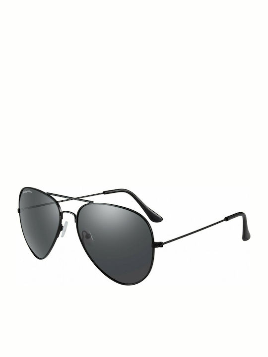 Kruger & Matz Sonnenbrillen mit Schwarz Rahmen und Schwarz Polarisiert Linse KM00022