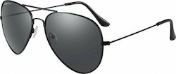 Kruger & Matz Sunglasses Μαύρα with Metal Frame & Black Lens