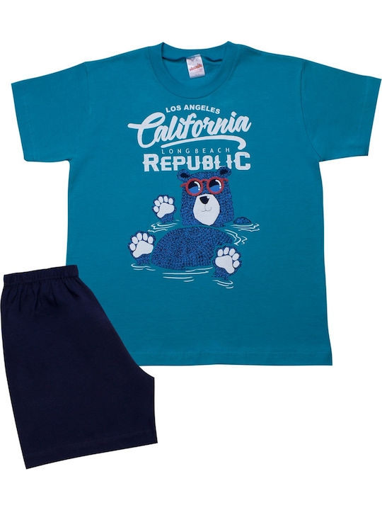 Minerva Kinder-Pyjama Blau