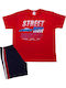 Minerva Kids' Pajamas Summer Red RUN FASTER