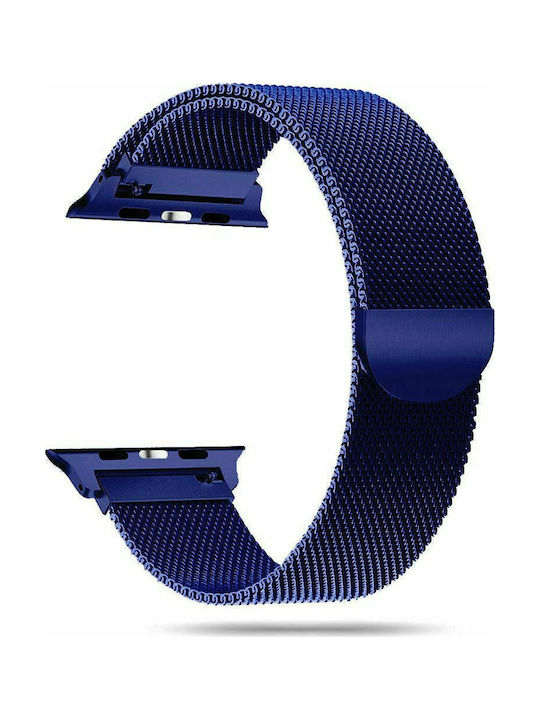 Milanese Armband Rostfreier Stahl Marineblau (Apple Watch 42/44/45mm)