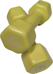 Vinyl Set of Hexagon Dumbells 2 x 2kg