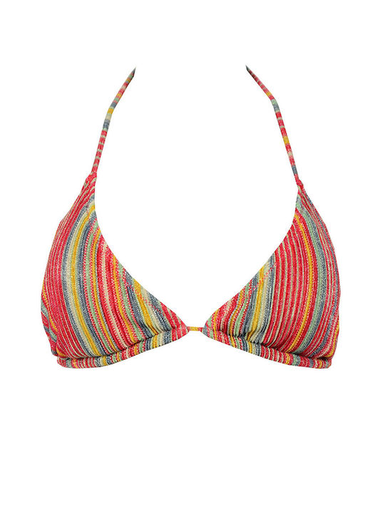 Rock Club Triangle Bikini Top BP-2182 Coral Str...