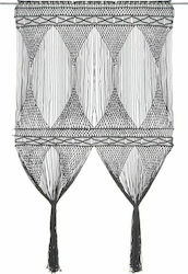 vidaXL Macrame 140x240cm Perdea ușă Gri 140x240...